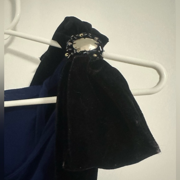 Blue One Shoulder Top with Bow - Picture 4 of 7